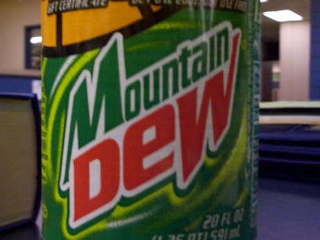 a mountain dew bottle