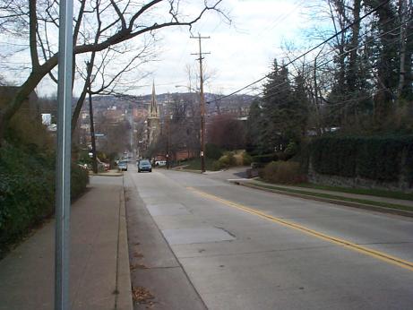looking down Negley Avenue
